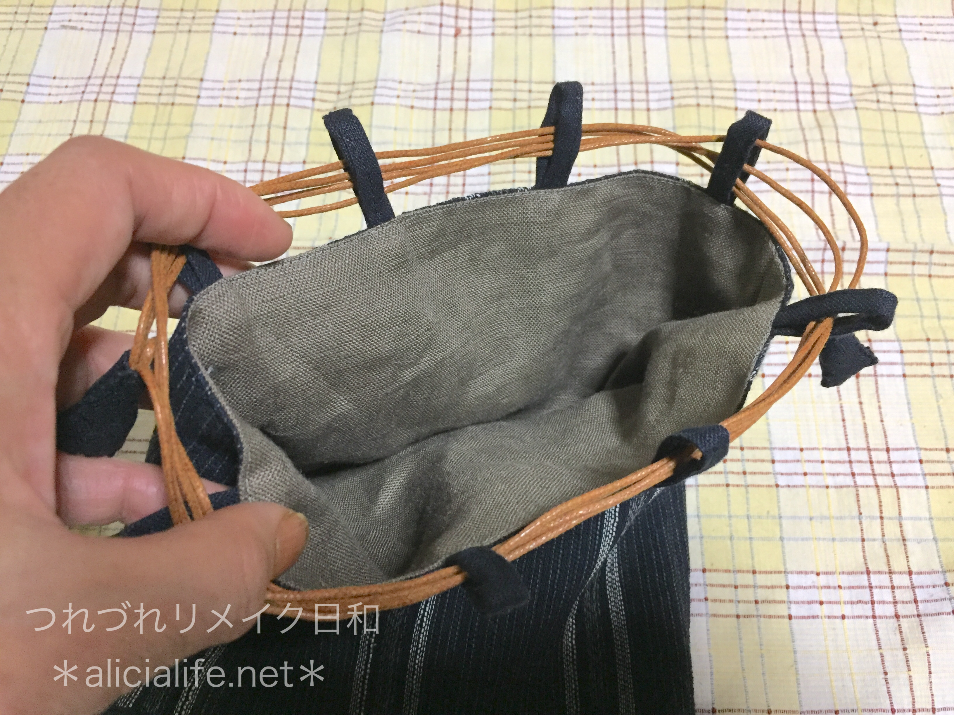 男性への手作りプレゼントに♪簡単にできる巾着袋【作り方】 | つれづれリメイク日和
