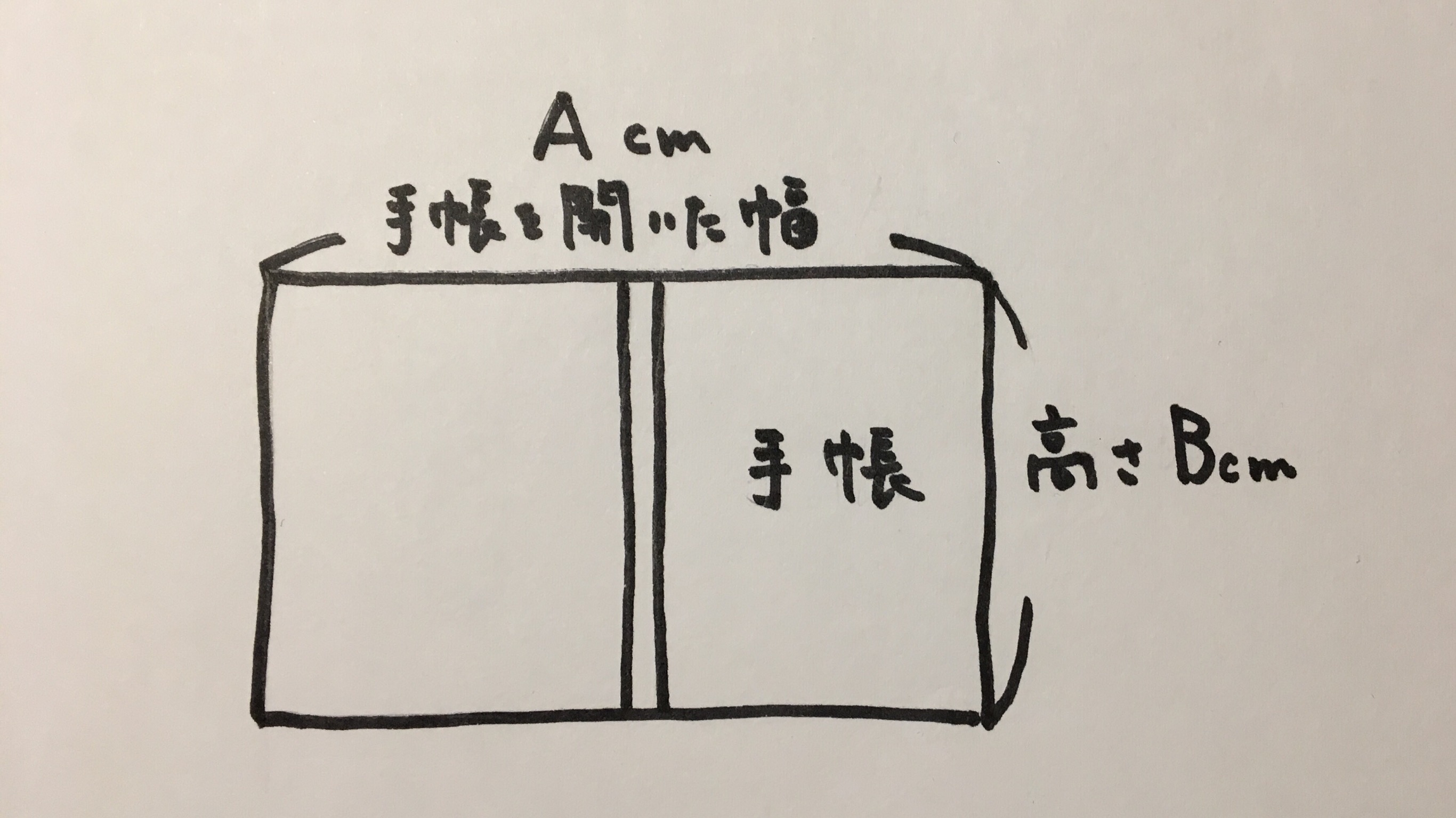 布製手帳カバー裏地付きの作り方 イラストで簡単説明 つれづれリメイク日和